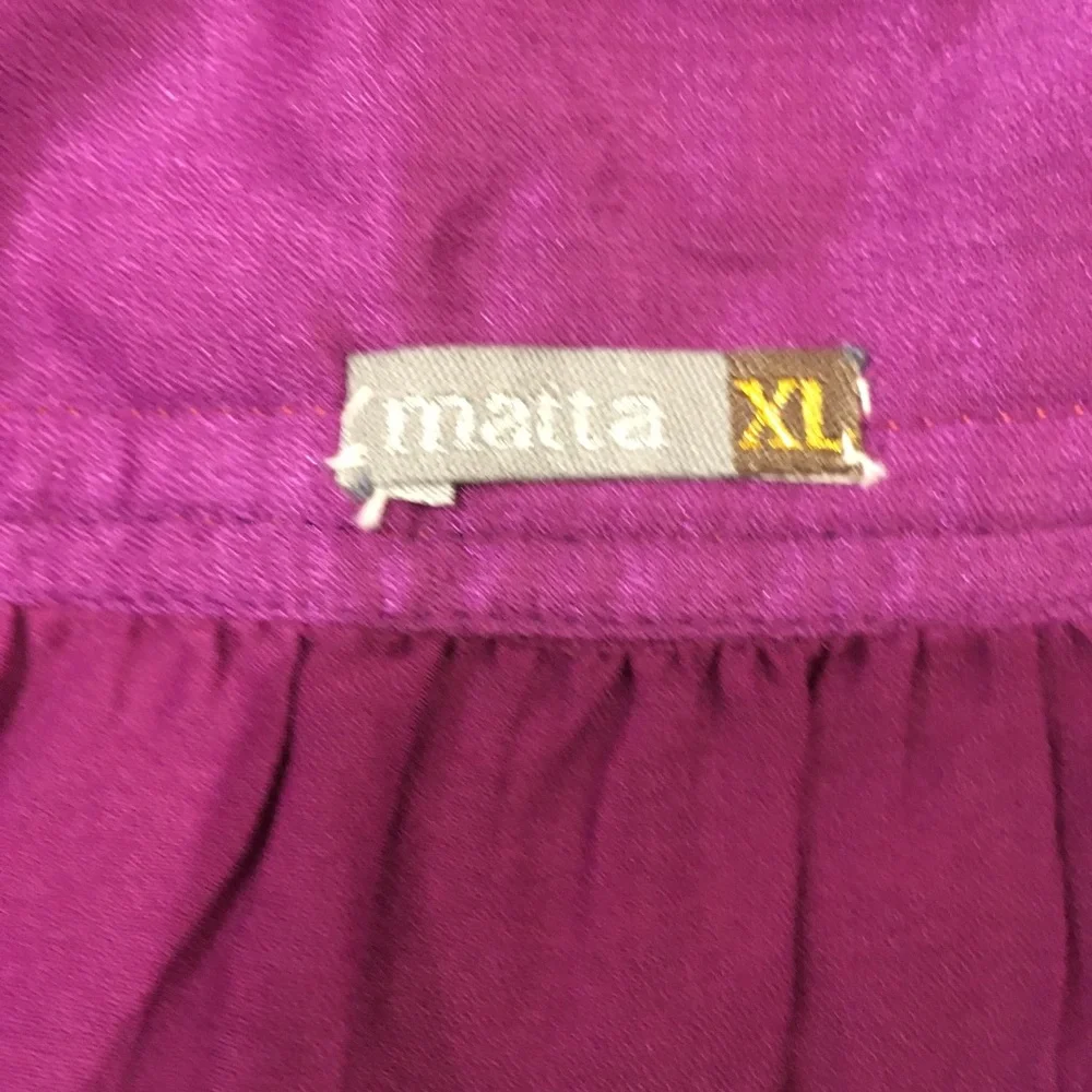 Matta New York Zapotec Skirt Plum XL Cotton Silk